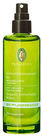 PRIMAVERA Bio Pflanzenwasser Immortellenwasser 100 ml Vegan – Körper Spray, Erste-Hilfe-Spray - abschwellend, lindernd bei Prellungen und Muskelkater