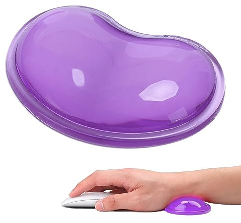 EQLEF Gel Handgelenkauflage, Handgelenkauflage Lila Weichgelee Silikon Handgelenkauflage mit Herzform (lila)