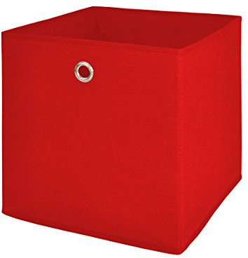 möbelando Faltbox Schachtel Box Vlies Kiste Aufbewahrungsbox Metallöse Spielkiste One I (Rot)
