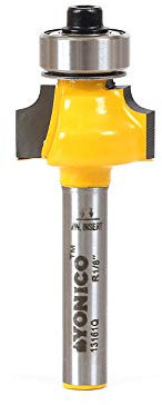 Yonico 13161q 1/8-Inch Radius Round Over Edge Forming Router Bit 1/4-Inch Shank
