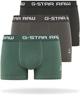 G-STAR RAW Herren Classic Trunk Color 3-Pack, Mehrfarben (gs Grey/Asfalt/Bright Jungle D05095-2058-8529), S