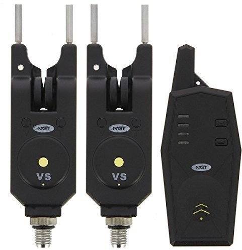 NGT Carp Fishing 2pc Wireless Alarm and Transmitter Set with 200m Range (VS)