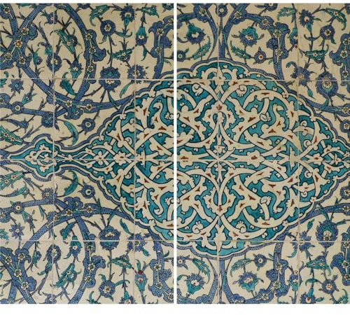 DAMU | Herdabdeckplatte 2teilig 2x30x52 Herdabdeckung Ceranfeld Glasschneideplatte Ceranfeldabdeckung Herdplattenabdeckung Kochfeld Abdeckung Schneidebrett Glasplatte Blau Mosaik