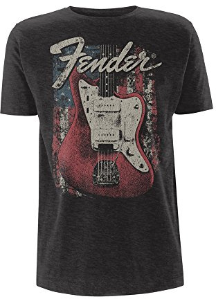 Fender Electric Guitars Rock 2 Official Tee T-Shirt Mens Unisex (Small)