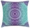 ABAKUHAUS Mandala Kissenbezug, Aufwändige Hippie, Waschbar mit Reißverschluss Kissenhülle mit Farbfesten Klaren Farben Beidseitiger Druck, 50 x 50 cm, Aqua Lila