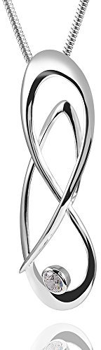 Materia Kettenanhänger Infinity Zeichen Symbol 925 Sterling Silber mit Halskette KA-183_K22-50 cm
