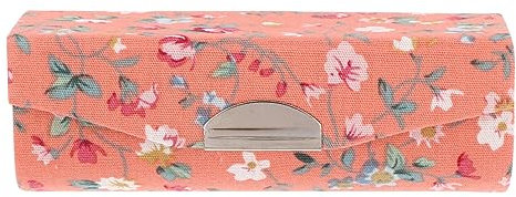 TENDYCOCO Porta Rossetto con Specchio Custodia per Trucco Cosmetica da Viaggio Floreale Custodia Organizer Borsa per Borsa da Donna