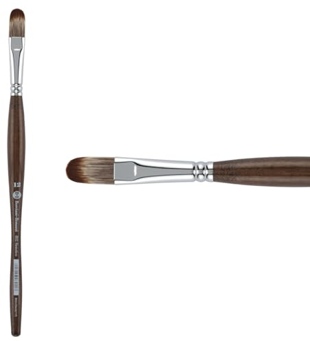 BORCIANI BONAZZI Pinceau en Mangusta synthétique n°12 Pointe à langue de chat – Manche ergonomique