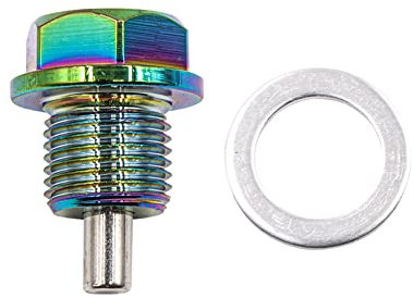 Magnetische Ölablassschraube, M12x1.5 Ölablassschraube für Automotoren Ölwannenschraube mit Dichtung Aluminiumlegierung Ablassmutter Schraube Universal Rücklaufablassschraube Adapter M12 M14 M16 M20