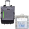 Einkaufstrolley Trolley groß Einkaufsroller faltbar Punta Wheel 35 Liter Volumen Alu Stange Schulter-Handgurte Auswahl + Thermo Kühltasche (TT Hellgrau 10183 1700 + Bagboom Tasche)