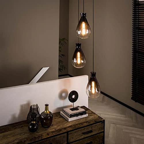 famlights Retro Deckenlampe Steven für Esstisch/Vintage Pendelleuchte/Esszimmerlampe industrial Dimmbar Hängelampe Glas/Deckenleuchte/Pendelleuchte/Hängeleuchte rustikal - landhaus deko E27
