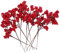 Beavorty 10st Künstliche Beeren Künstliche Rote Beerenzweige Gefälschter Weihnachtspickel Weihnachtssimulationsblumenornament Weihnachtskranzstiel Plastik Künstliche Blumen Weihnachtsbaum