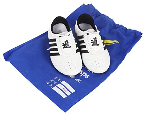 RiToEasysports Taekwondo Schuhe, Sport Boxen Kung Fu TaiChi Schuhe für Erwachsene, Kinder - Weiß, Größe 40 EU