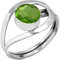 Jeweloporium 925 Silber Ringe für Frauen Größe 50(15.9) Grün Peridot-Quarz Stein Solitär Silber Ringe Valentinstag - Geschenk Kostüm Schmuck