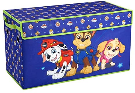 Idea Nuova Nickelodeon Paw Patrol Chase, Marshall and Skye Collapsible Children’s Storage Trunk, Durable with Lid