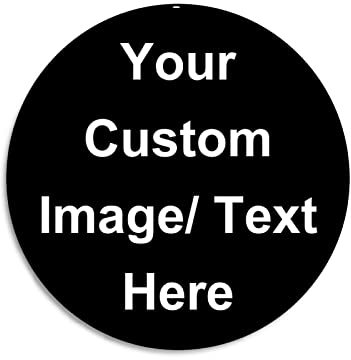 Personalisiertes rundes Metall-Personalisiertes Aluminiumschild Kundenspezifisches Warnschild Personalisierte Blechschilder mit Bild und Text Bild für Café Bar Street Man Cave Road Restaurant Shop 11,