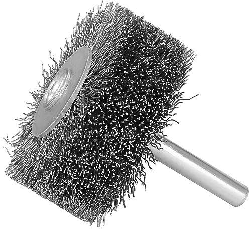 SI FANG Wire Brush Wheel for Drill Attachment, 2 x 3/4 x 0.0118 inch Heavy Duty Scratch Brushes for Metal Removal Rust Corrosion Stripping Cleaning, High Density Coarse Stainless Steel Wire, 1PCS