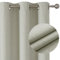 Joydeco 100% Rideau Occultant 2 Pièces, Lin Rideau Thermique Isolant Anti Chaleur Texturé Tenture Opaque à Oeillets Isolation Lumiere Anti UV Decoration Chambre Maison Salon Intérieurs