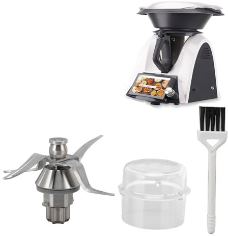Entsafter-Mixer-Zubehör, Ersatzteil Für Edelstahl-Mixmesser Mit Messbecherdeckel Und Bürste, Kompatibel Mit Der Vorwerk Thermomix TM31-Serie