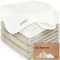 6-Pack di Salviette in Bamboo Biologico - Salviette Morbide in Bamboo, Salviette Biologiche, per Bambini, Asciugamani per Bambini, Salviette in Spugna, Salviette per il Viso (White/Stone)