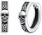 Totenkopf Ohrringe 925 Sterlingsilber Keltische Creolen Huggie Ohrringe Skeleton Ohrringe Punk Gothic Schmuck Halloween Geschenke für Männer Herren