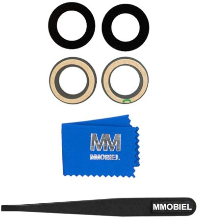 MMOBIEL Back Rear Camera Glass Lens Replacement Compatible with iPhone 15/15 Plus - Incl. Double Sided Adhesive, Tweezer and Cloth.