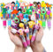 KAHEIGN 32Pcs Kugelschreiber 4-in-1 Multifarbe Kugelschreiber, 10cm Mini 4 Farben Cartoon-Kugelschreiber mit einziehbar Stift, 0,7mm Minen, Niedlich Tierisch Kugelschreiber für Büro Schulbedarf