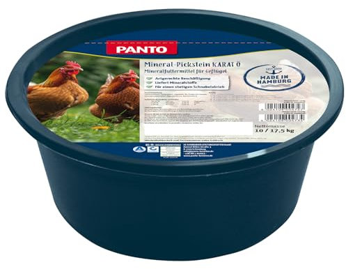 PANTO Mineral Pickstein für Hühner 10 kg Karat Ö – Pickschale mit wichtigen Spurenelementen und Mineralien für Hühner & Geflügel als Futterergänzung