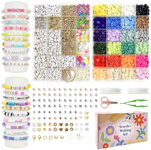 Crymow 24 Farben Perlen zum Auffädeln, 6mm Perlen für Armbänder, Freundschaftsarmbänder Selber Machen, Halskette Ohrringe mit, Geschenkidee für Weihnachtsferien, Geburtstags Partys