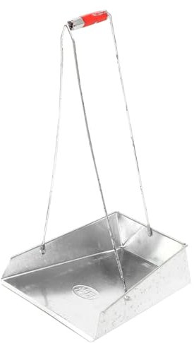 Alipis Pelle à Poussière En Métal Long Manche Petite Pelle à Ordures Acier Inoxydable Pour Nettoyage Domestique Rangement Facile Accessoire De Ménage