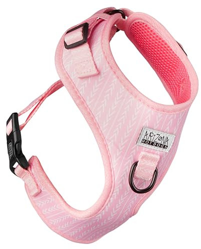 Hundegeschirr für kleine Hunde | Arizona Hotdogs Softgeschirr Marshmallow | Rosa (XS)