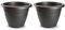 Tradineur - Pack de 2 Maceta Redonda Terracota - Fabricado en Plástico - Macetero Apto para Exterior e Interior del hogar - Ø 60 cm - Color Surtido