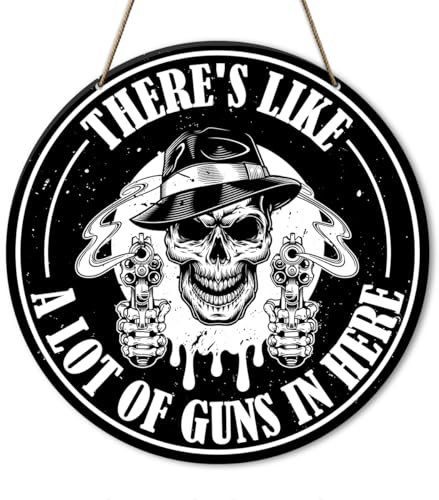 Waffenraum-Dekor-Schild, lustiges Waffenraum-Schild für Männer, Männerhöhle, Waffenzubehör, Dekoration, Waffenliebhaber, Geschenk für Männer, eine Menge Waffen in Here