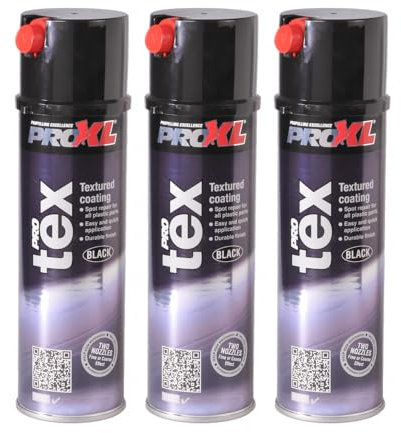 3x ProXL PROTEXB Black Textured Plastic Coating Aerosol 500ml