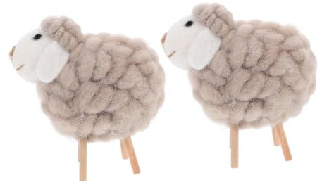 RORPOIR 2stücke Weihnachtsdeko Aus Filz Schaf Figuren Für Kinderzimmer Handgefertigte Ornamente Für Festliche Atmosphäre Als Tischdekoration Und