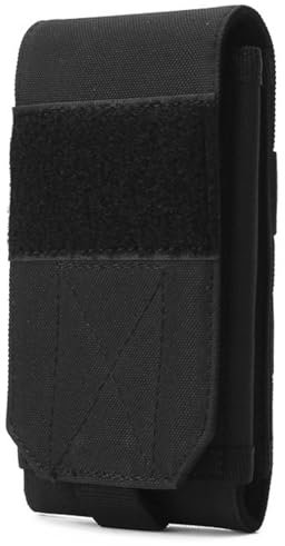 Army Handy Gürteltasche, Universal Tactical Molle Schwarz Armee Tasche für Handy Gürteltasche Holster Cover Case Kompatibel iPhone 13 PRO X XS Max XR 7 8 6/6s Plus Samsung Galaxy S10 S9 S8