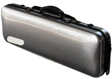 BELELUCKY Geigenkasten Geigenkoffer aus Kohlefaser, 4/4-Größe, Mehrfarbig, erhältlich mit Notentasche, Codeschloss, wasserdicht, leicht FüR Violine(Silver Gray)