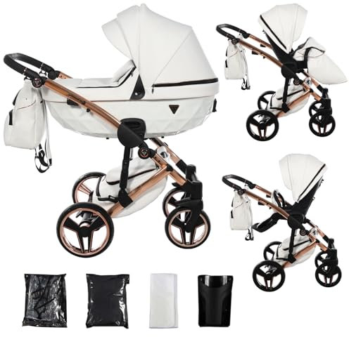 Junama Kinderwagen Diamond S Class 2in1 3in1 4in1 (01 - Weiß, 2in1)