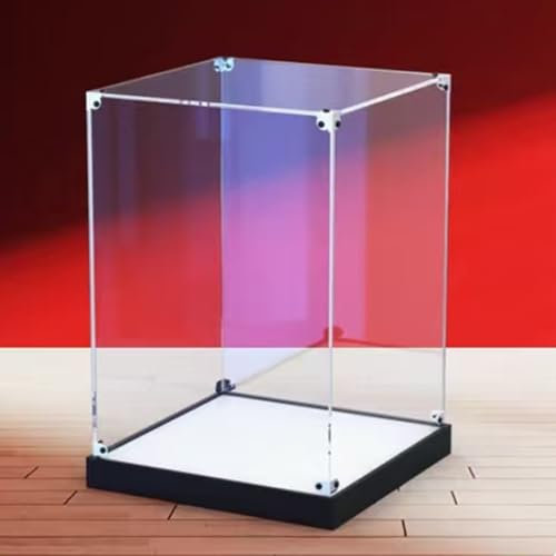 Vitrine Transparente Würfelvitrine Zur Aufbewahrung von Sammlerstücken, Acryl-Kunststoffbox-Vitrine für Den Gewerblichen Gebrauch, Ausstellungsbehälter für Bauklötze/Modellautos/Spielzeuge(50x50x50cm(