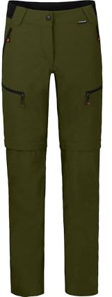 Bergson PORI Zipp-Off | Damen Wanderhose, robust, elastisch, Green Goose [253], 38 - Damen