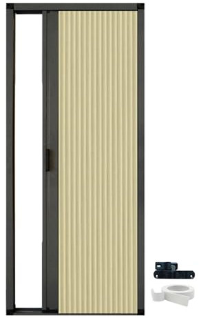 LXLZYXSF Falttür Innentüren Alternativen Für Schrankschiebetüren, Kein Bohren Zimmertür Für Innen, Falten Akkordeon Konzertina-Türen Mit Schloss & Griff(23x80in (58.5x203cm))