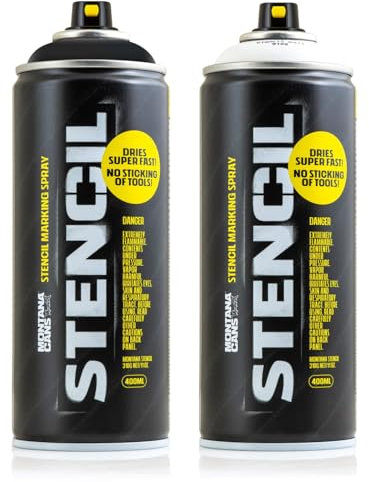 MONTANA CANS 472732 - Stencil 9000, colore: Nero
