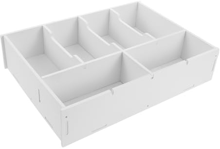 Sosoport Caja De Efectivo Con Divisores Para Bandeja Registradora Organizador De Dinero En Efectivo Y Monedas Contenedor De PláStico Para CajóN De Oficina 13.97X10.03X3.14In