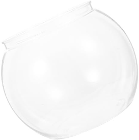 TOYANDONA Transparentes Goldfischglas Kleines Aquarium aus Bruchsicherem Kunststoff für Büro und Zuhause für Goldfische und Kleine Reptilien Design Langlebig und Vielseitig