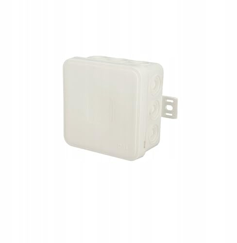EDO Aufputz-Abzweigdose IP54 Hermetisch 75x75x41 mm Weiß, 12-Einführungen, Flexibel, Halogenfrei – Verteilerdose/Anschlussdose mit Ausgängen und Klickverschluss für Innen- und Außenbereich