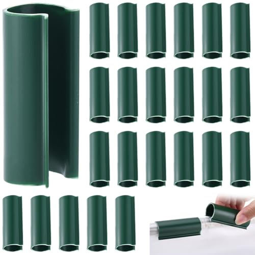 GORGECRAFT 32Pcs Greenhouse PVC Pipe Clips Pool Cover Clamps Garden Row 6.1cm Plastic Dark Green Tube Pool Awning Pipes Row Covers Clamps for Shelters Garden Hoops Row Pool Nets Bird Protection