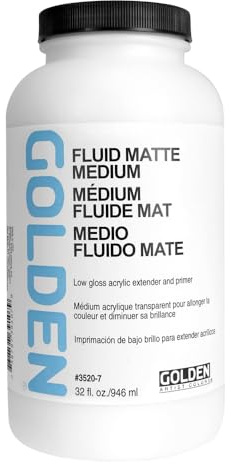 Golden Acrylic Fluid Matte Medium - 32 oz Jar