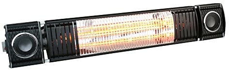 Litecraft Patio Heater 2000W Wall Mount Outdoor IPX5 Rated Fitting - Black