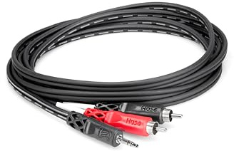 Hosa CMR-225, Stereo Breakout, 3.5 mm TRS to Dual RCA, 25 ft