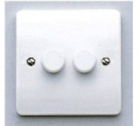Mk K1533WHI 2-Gang 2-Way 250W Rotary Dimmer